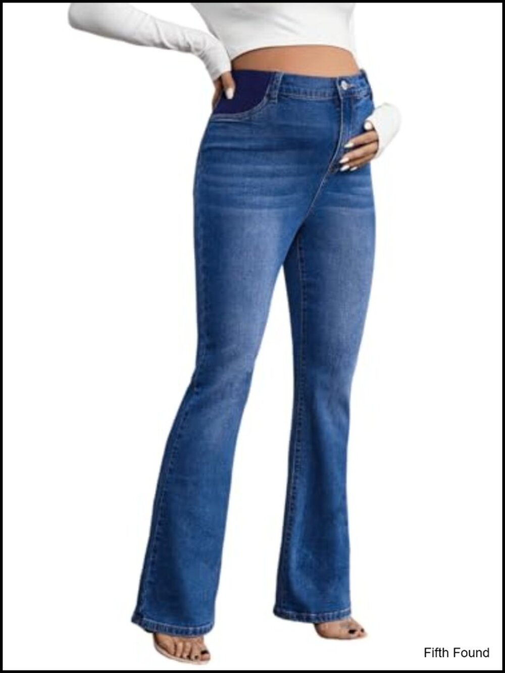 Maternity Bootcut High Rise Stretch Denim Pregnancy Jeans Work